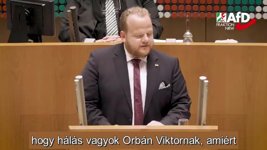 Hálás Orbán Viktornak a német politikus – videó