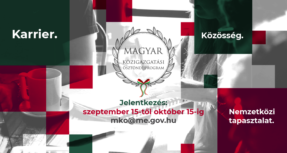 Szeptember 15-én indult a jelentkezés a Magyar Közigazgatási Ösztöndíjprogramra