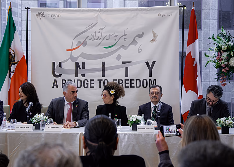 Szövetség a Demokráciáért és Szabadságért Iránban: Reza Pahlavi, Masih Alinejad, Nazanin Boniadi, Abdulla Mohtadi, Hamed Esmaeilion