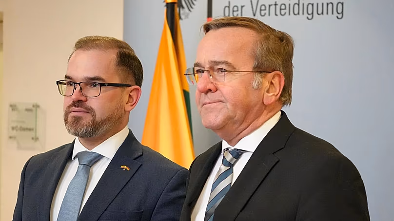 Robertas Kaunas litván védelmi miniszter és Boris Pistorius, 2026.01.26