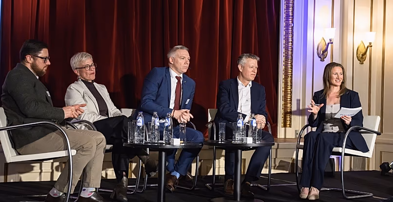 Thomas Møller (Alfa Laval), Tina Sundström Karlberg (Sweco), Anton Svensson (EWES Group) és Artem Petrenko (Sigma Software Group) csatlakozott az üzleti panelhez