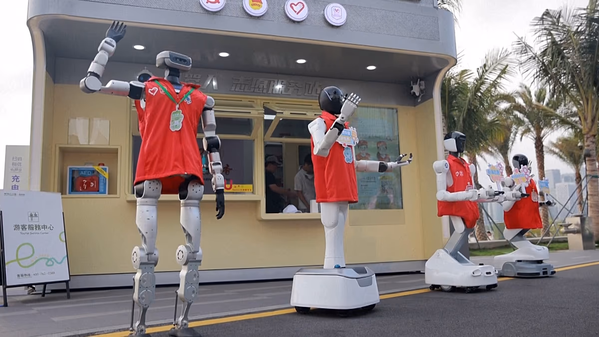 Bepillantás a jövő városaiba? Kína megnyitja az első robotok által működtetett önkéntes állomást a nyilvános parkban