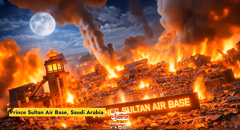 Képernyőkép egy mesterséges intelligencia által generált Lego-stílusú animációról, amelyet Akhbar Enfejari terjesztett, 2026. április 9.