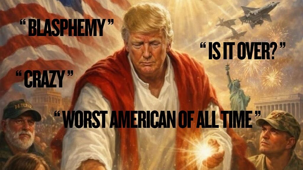 A hírességek felszólalnak Donald Trump mesterséges intelligencia-képe ellen, amely Jézusként ábrázolja magát