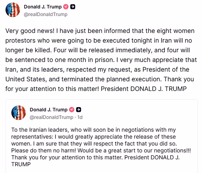 Képernyőkép Donald Trump amerikai elnök Truth Social című bejegyzéséről, 2026. április 22