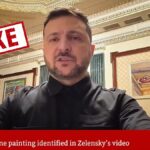 Zelenszkijnek van egy ellopott festménye az irodájában?