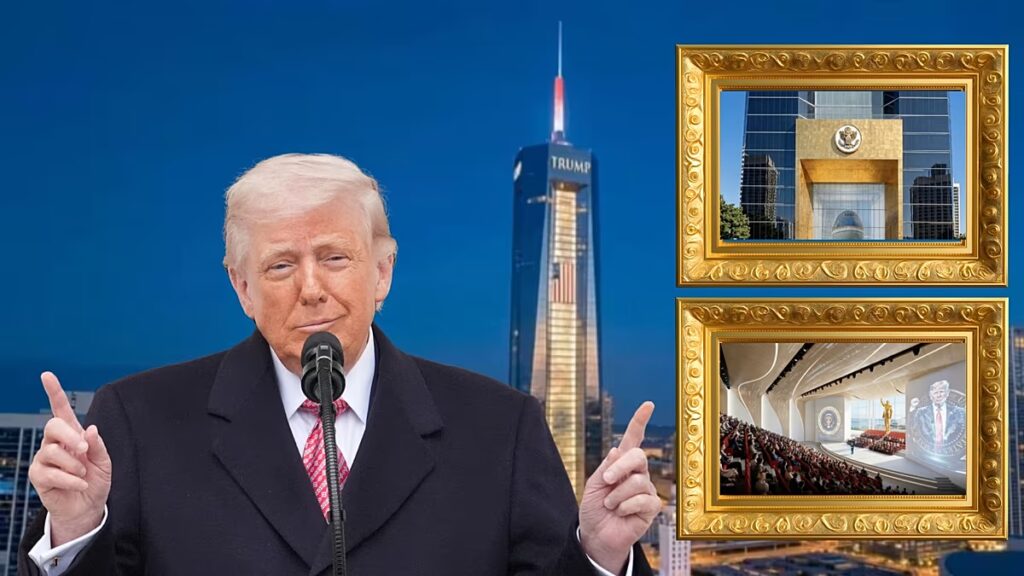 A közösségi oldalak szidalmazzák Donald Trumpot, amikor mesterséges intelligencia által generált képeket oszt meg az elnöki könyvtár felhőkarcolójáról