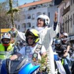 Motorosok százai csatlakoznak a portugál paphoz a kerekeken ülő húsvéti ünnepségen