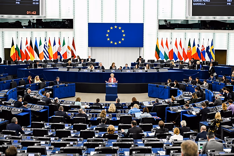 Ursula von der Leyen, az Európai Bizottság elnöke beszédet mond az Európai Parlamentben Strasbourgban, 2026. március 11-én