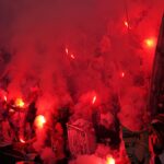 A PSG szurkolói a Bajnokok Ligája-diadal után ünnepelnek