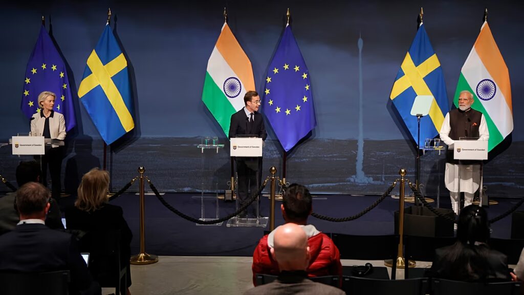 Von der Leyen „dinamikus új korszakot” méltat az EU-India kapcsolatokban, miközben Modi Svédországba látogat