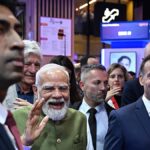 Macron és Modi bejárja az indiai pavilont a francia VivaTechben