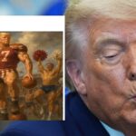 Trump „olajfestmény” futballképe vírusként terjed, és a Pride hónap vicceit váltja ki
