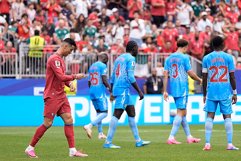 A portugál Cristiano Ronaldo reagált, miután 2026. június 17-én, szerdán nem szerzett gólt a Portugália–Kongó vb K-csoportjának houstoni labdarúgó-mérkőzésén.